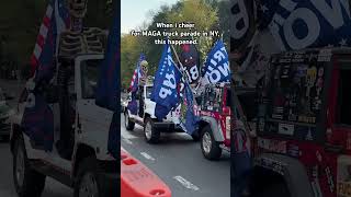 When i cheer for MAGA truck parade in NY this happend Trump 2024 trump usa america [upl. by Iphagenia791]