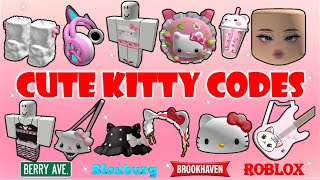 KITTY ACCESSORY CLOTHING FACE amp BOOTS CODES amp LINKS  Brookhaven Bloxburg Berry Avenue ROBLOX [upl. by Nilra361]