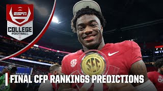 Predicting the FINAL CFP rankings 🏆  ESPN College Football [upl. by Aneliram747]