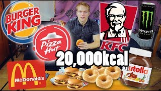 20000 KCAL CHEAT DAY CHALLENGE  Epic Cheat Day [upl. by Aneehc]