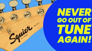 Locking Tuners on a Squier Mini Guitar  Is It Worth It [upl. by Wilde]