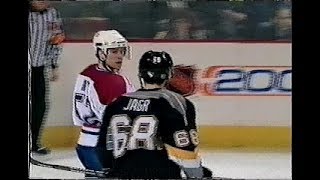 Craig Rivet vs Jaromir Jagr  rough  scrum [upl. by Stutman887]