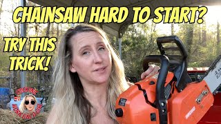 Chainsaw is HARD TO START Try this EASY TRICK especially on the BIG Stihls Echos and Husqvarna [upl. by Blodget672]