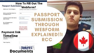 PASSPORT SUBMISSION THROUGH WEB FORM EXPLAINED 2WAY COURIER SERVICE CANADA VFS GLOBAL IRCC [upl. by Celestyn]