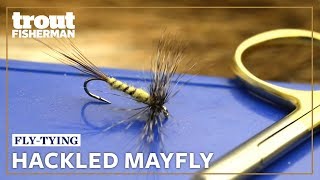 How to tie the Hackled Mayfly  Troutmasters [upl. by Myranda905]