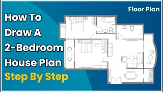 How to Draw a Floor plan  2Bedroom House Plan  Step by Step [upl. by Anehsak]