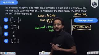 In a vernier calipers one main scale division is \x cm\ and \n\ division of the vernier scal [upl. by Rennold480]