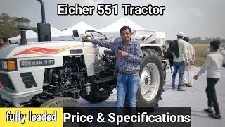 Eicher 551 Tractor Specifications Price Mileage Full Details [upl. by Ahsenad]