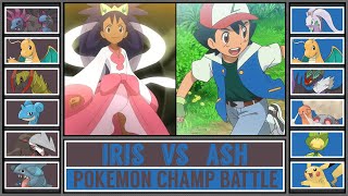 Pokémon Anime Battle IRIS vs ASH [upl. by Junno]