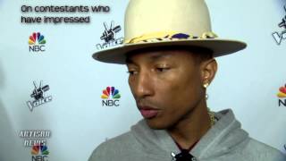 PHARRELL INTERVIEW  TALENT OF THE VOICE FINALISTS CHANCE TO GIVE BACK [upl. by Anelliw]