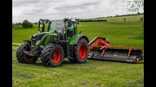 Schwaden mal anders Kuhn MERGEMAXX 950  Fendt 724 Vario Agrarservice Schwinn [upl. by Adnarom]