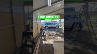 Building Doors for the Carport shorts youtube diy automobile woodworking budget truck work [upl. by Naehs374]