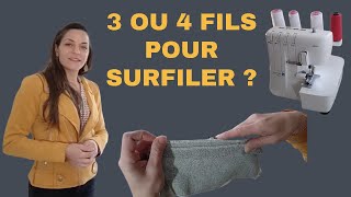 Comment surfiler avec 3 ou 4 fils à la surjeteuse [upl. by Tade]