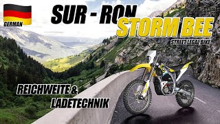 SurRon STORM BEE 🌪️🐝 Reichweite und Ladetechnik DEUTSCH  offiziell homologiertes Motorrad [upl. by Ttenna]