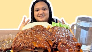 SWEET amp SPICY PORK RIBS MUKBANG [upl. by Jp]