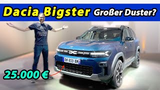 Dacia Bigster PREMIERE  der große Bruder des Duster [upl. by Gardener49]