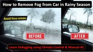 How to Remove Fog from Car Windshield Use Defogger Properly Climate Control Manual AC Hyundai Exter [upl. by Mullen]