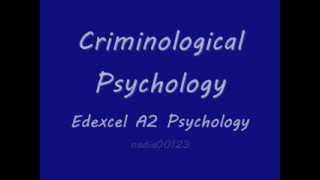 Edexcel Psychology A2 Criminology Crimonological Psychology Definitions [upl. by Noreg516]