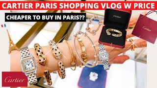 CARTIER SHOPPING VLOG WITH PRICE  Cartier Paris shopping  Panthere bracelet ecrou bracelet etc [upl. by Iahcedrom]