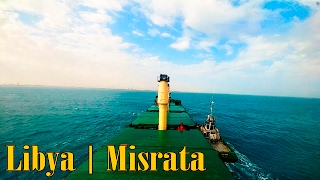 Timelapse Швартовка судна Ливия порт Мисурата  Mooring operations port of Misurata Libya [upl. by Arytal]