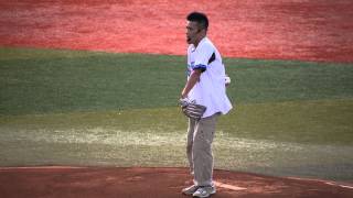 2014 柳沢慎吾 始球式イベント 得意の神奈川県高校野球ネタ 横浜ＤｅＮＡベイスターズ [upl. by Ambert633]