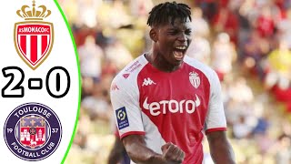 AS Monaco vs Toulouse 20 Resume  Ligue 1 Uber Eats 2024 Breaking News [upl. by Netsreik]