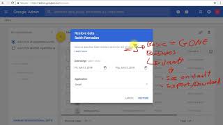 G Suite administrator course  Restore deleted data new version [upl. by Elana]