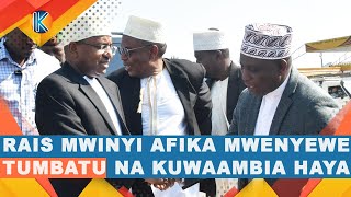 RAIS MWINYI AFIKA MWENYEWE TUMBATU LEO NA KUWAAMBIA KAULI HIZI ZA MATUMAINI [upl. by Dallon799]