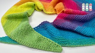 Knit a Super Quick amp Easy Asymmetrical Shawl [upl. by Anitnemelc]