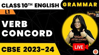 Subject Verb Concord Class 10  NCERT 10th Class English Grammar  CBSE 2024 Exam Vedantu910 [upl. by Ahsieni]