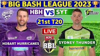 🔴Live Hobart Hurricanes vs Sydney Thunder  HBH vs SYT Live 21st T20 Match Big Bash League 202324 [upl. by Charlean]