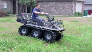 Hoot 6x6 Amphibious ATV with Adair Tracks 1st Run [upl. by Anatolio]