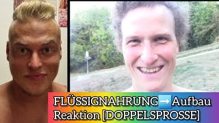 Doppelsprosse Flüssignahrung ➡️ AUFBAU  Rohkostbodybuilder REAGIERT [upl. by Sices]