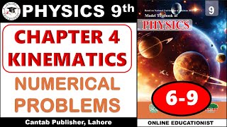 Numerical Problems  Chapter 4  Kinematics  9th Physics  Cantab Publishers Lahore  FBISE [upl. by Langsdon]