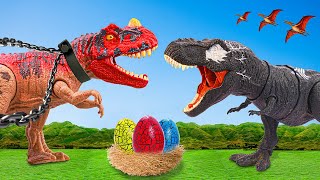 Trex Dinosaur Egg Heist Adventure Funny Dinosaurs Comedy Cartoons  Jurassic World [upl. by Eraste677]