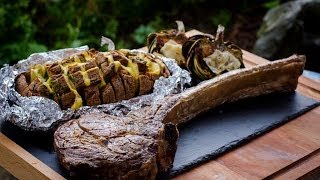 Folge22  Tomahawk Steak mit Zupfbrot amp Artischocken Deutsches BBQ und GrillRezept [upl. by Gerstner350]