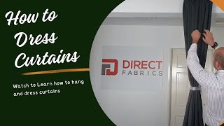 How to Hang Curtains How to Dress Curtains and Set Pleats in Curtains Direct Fabrics [upl. by Mortie]