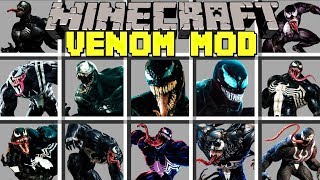 Minecraft VENOM MOD l BECOME VENOM TO FIGHT SUPERHEROES l Modded MiniGame [upl. by Tarton]