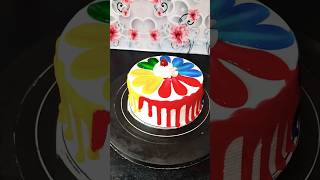 Multicolor cake multi color design YouTube shortsfeedvanillacakechocolatecakedecorating [upl. by Garlinda315]