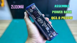 How To Make Assemble Power Bank QC30 PD20W TypeC Super Fast Charger [upl. by Clarabelle120]