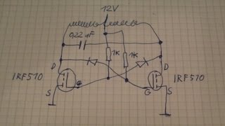 Astabiler Multivibrator Kippschaltung mit Mosfet Transistoren  eflose 167 [upl. by Yecnahc]