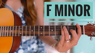 F minor Fm Chord  3 ways  Beginner Guitar Lesson [upl. by Boyd]