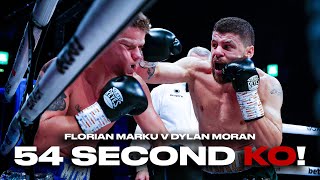 Dramatic KO in 54 Seconds 🔥  Florian Marku vs Dylan Moran Fight Highlights  Albanian King Is Back [upl. by Eniamat]