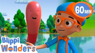 Blippi plays with Wave the Worm   Blippi Wonders Educational Videos for Kids [upl. by Nork]