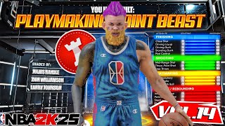 MY NEW “PLAYMAKING PAINT BEAST”BUILD is the BEST RARE PF BUILD IN NBA 2K25 [upl. by Peggy]