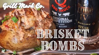 Twice Baked Brisket Bombs  FT BBQ Chef Mark Ashby [upl. by Dinse560]