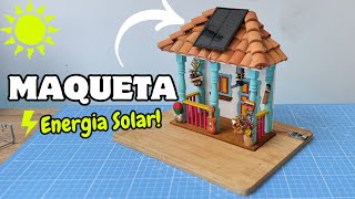 Cómo Hacer una Maqueta de ENERGIA SOLAR FACIL⚡ [upl. by Assyle]