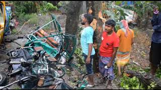 Jhenaidah road acciedent Amazing Bangladesh road accident [upl. by Ellimahs]