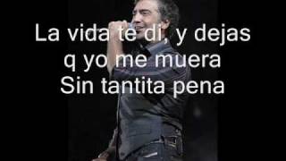 Sin tantita pena  Alejandro fernandez con letra [upl. by Ramona34]