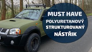 Polyuretanový strukturovaný nástřik  perfektní ochrana karoserie [upl. by Einimod]